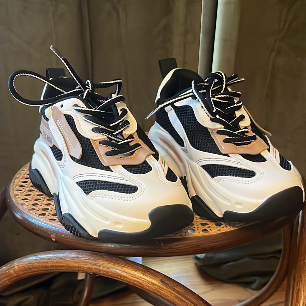 Steve Madden Black and White Sneakers
